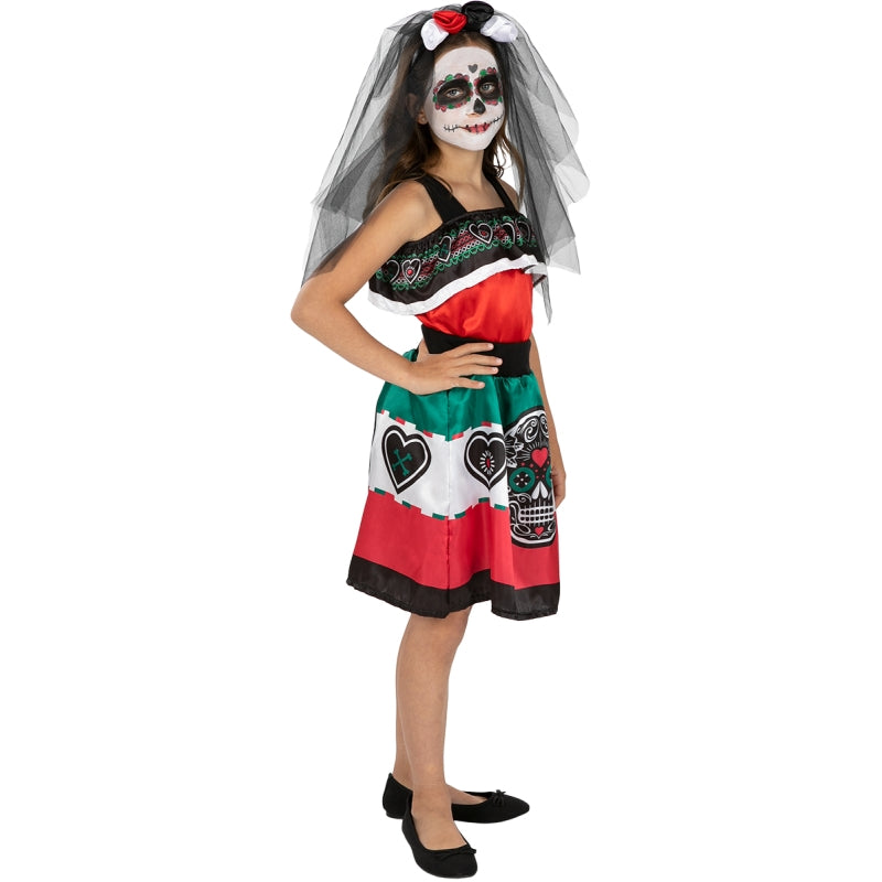 Disfraz de Catrina para niña Perfil