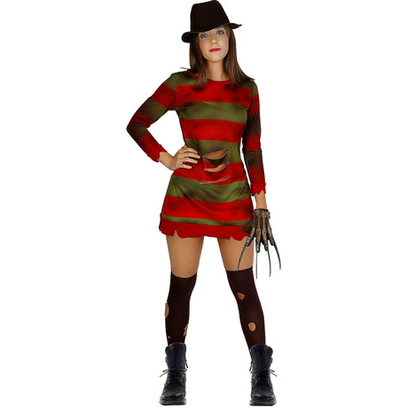 Disfraz de Freddy Krueger de Pesadilla en Elm Street para mujer