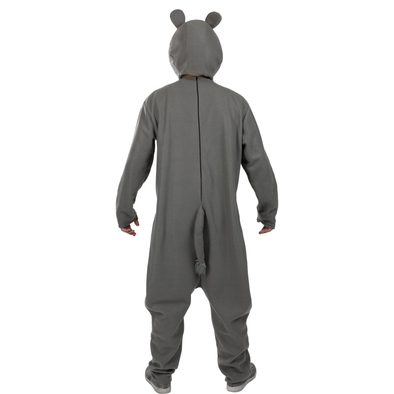 Disfraz de Hipopótamo Gris adulto unisex Espalda