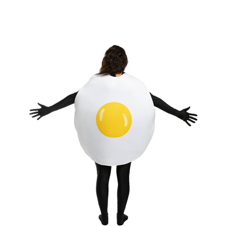 Disfraz de Huevo Frito Campero adulto unisex Espalda