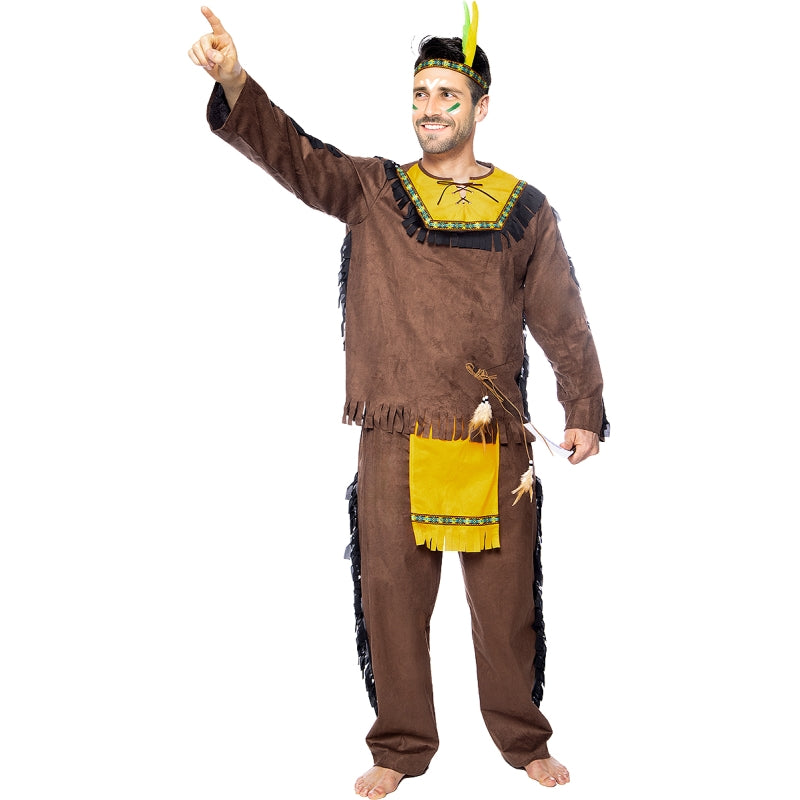 Disfraz de Indio Deluxe para hombre Perfil