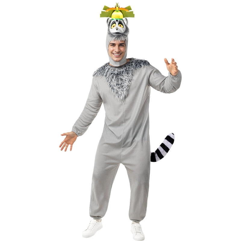 Disfraz de Rey Julien de Madagascar para hombre
