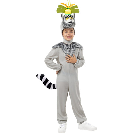 Disfraz de Rey Julien de Madagascar para niño