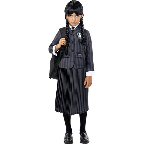 Disfraz de Miércoles Addams uniforme Wednesday para niña