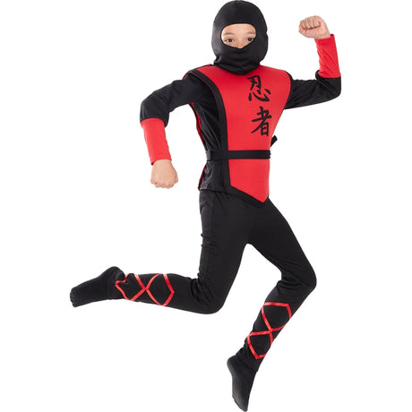 Disfraz de Ninja Fuego Rojo para niño Bis