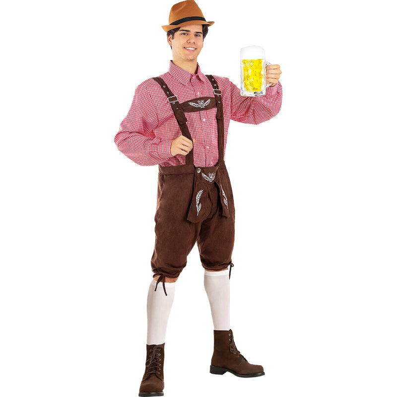 Disfraz de Alemán Fiesta Oktoberfest Rojo para hombre Bis