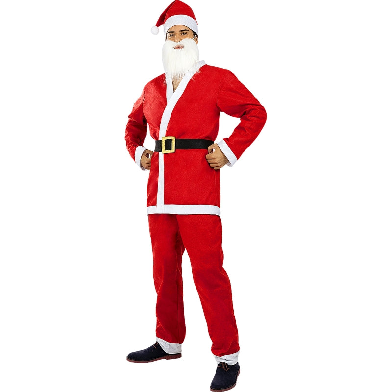 Disfraz de Papá Noel Rojo para hombre Bis