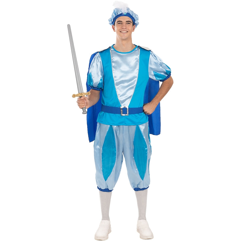 Disfraz de Principe Azul con Capa para hombre