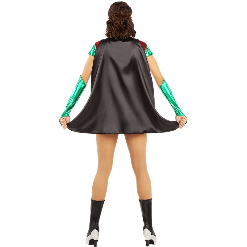 Disfraz de Superheroína Robin Sexy para mujer Espalda