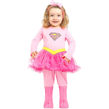Disfraz de Supergirl Rosa para bebé