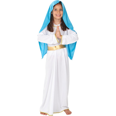 Disfraz de Virgen María para niña Bis