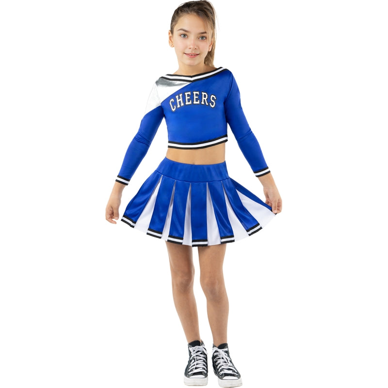 Disfraz de Animadora USA azul para niña Bis 2