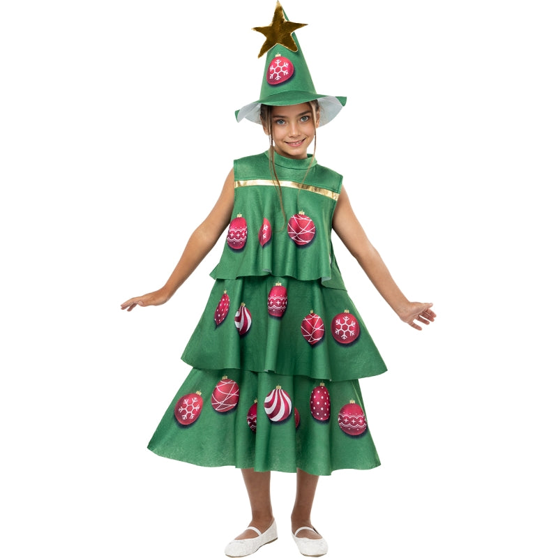 Disfraz de Árbol Navideño para niña
