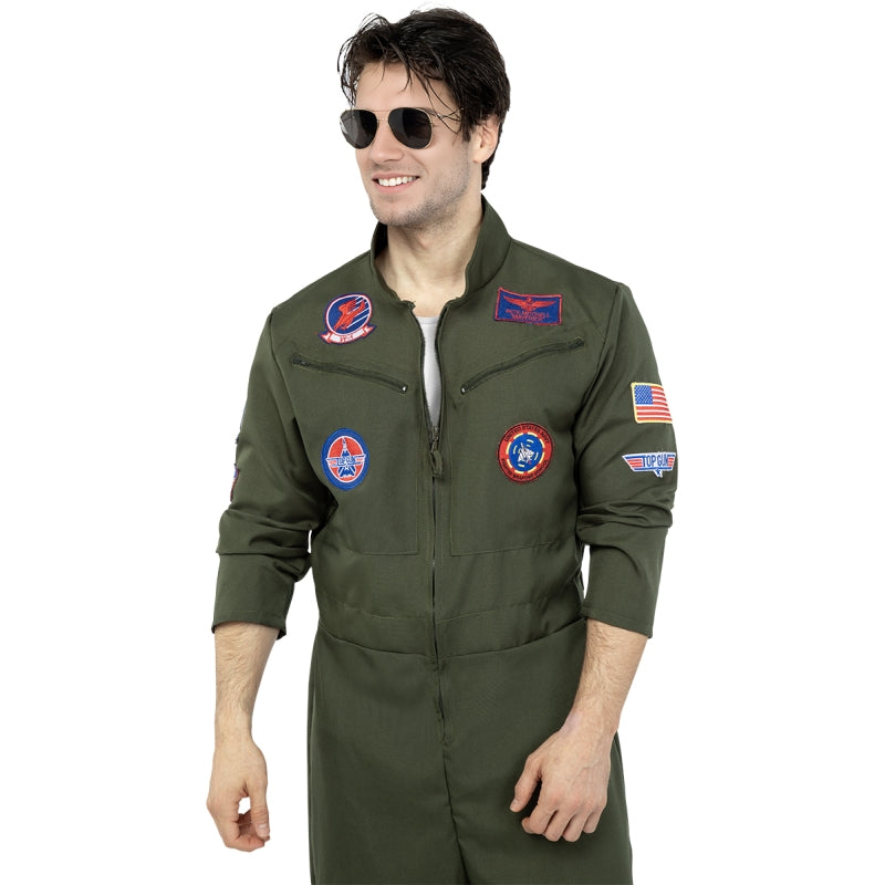 Disfraz de Piloto de Combate de Top Gun para hombre Detalle