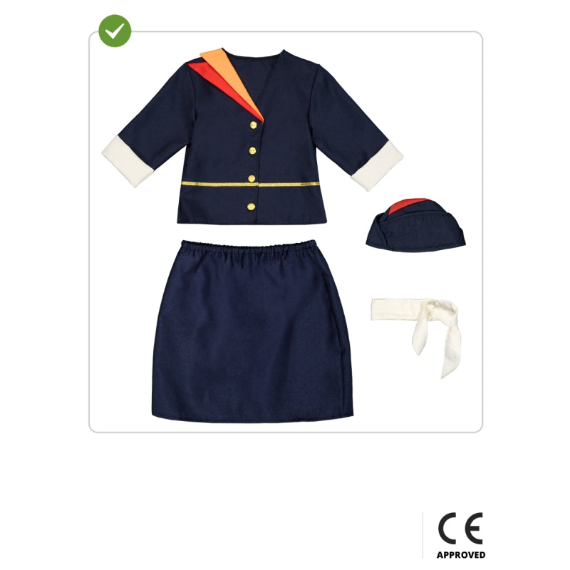 Disfraz de Azafata de Vuelo para niña Contenido