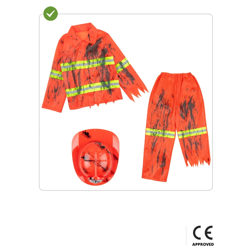 Zombie-Feuerwehrmann Kostüm für Jungen