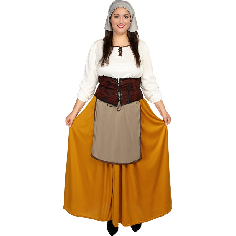 Disfraz de Campesina Medieval para mujer Talla Grande