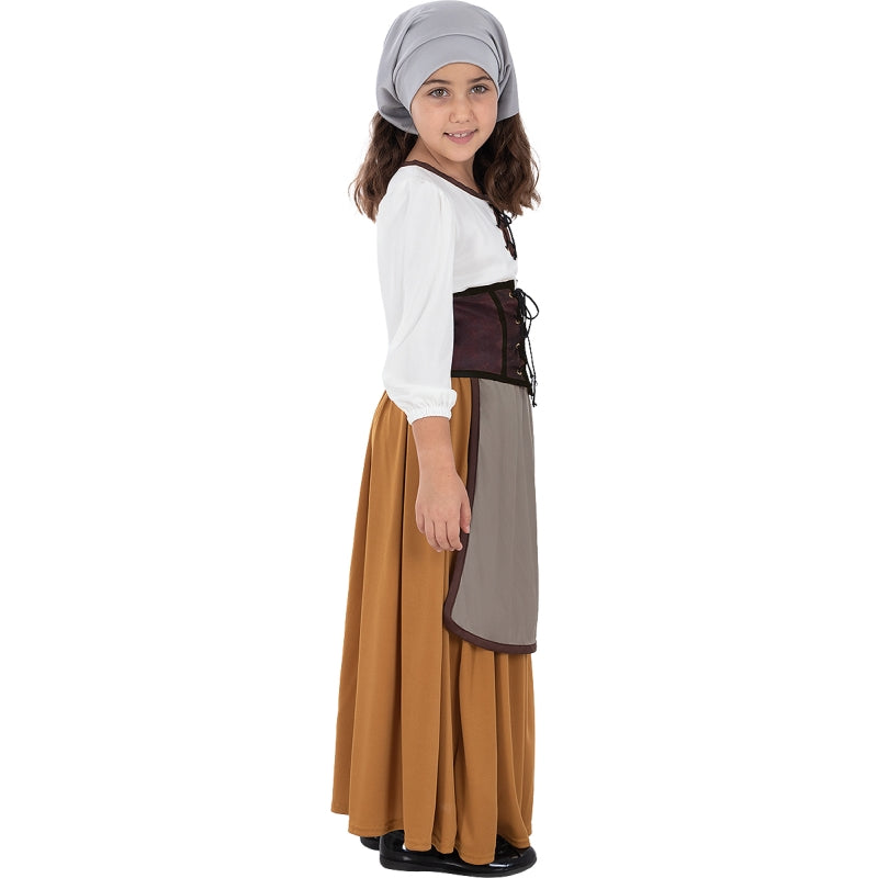 Disfraz de Campesina Medieval para niña Perfil