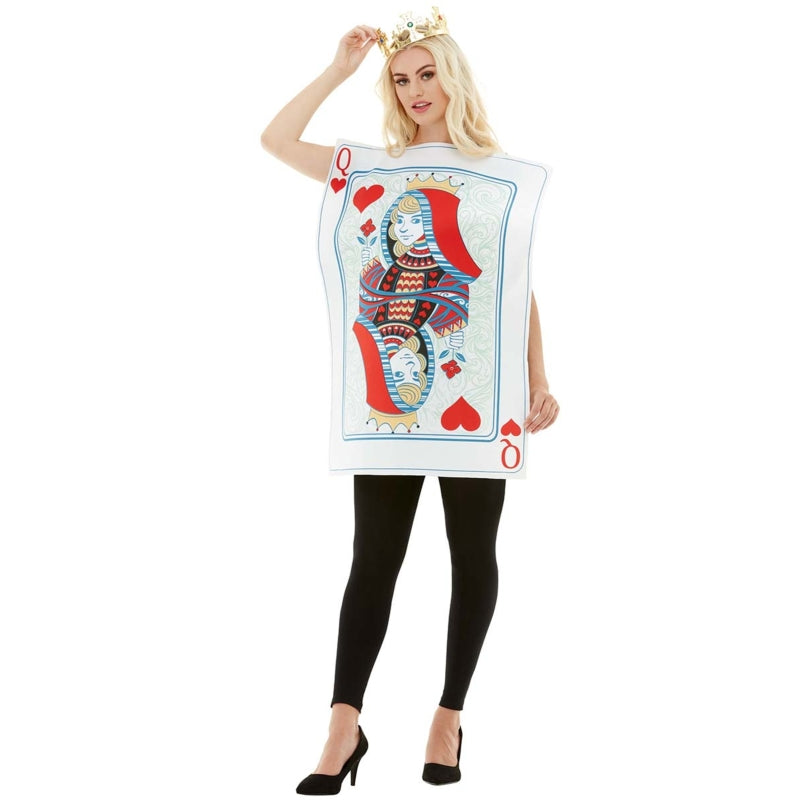 Disfraz de Carta de Póker Reina de Corazones para mujer