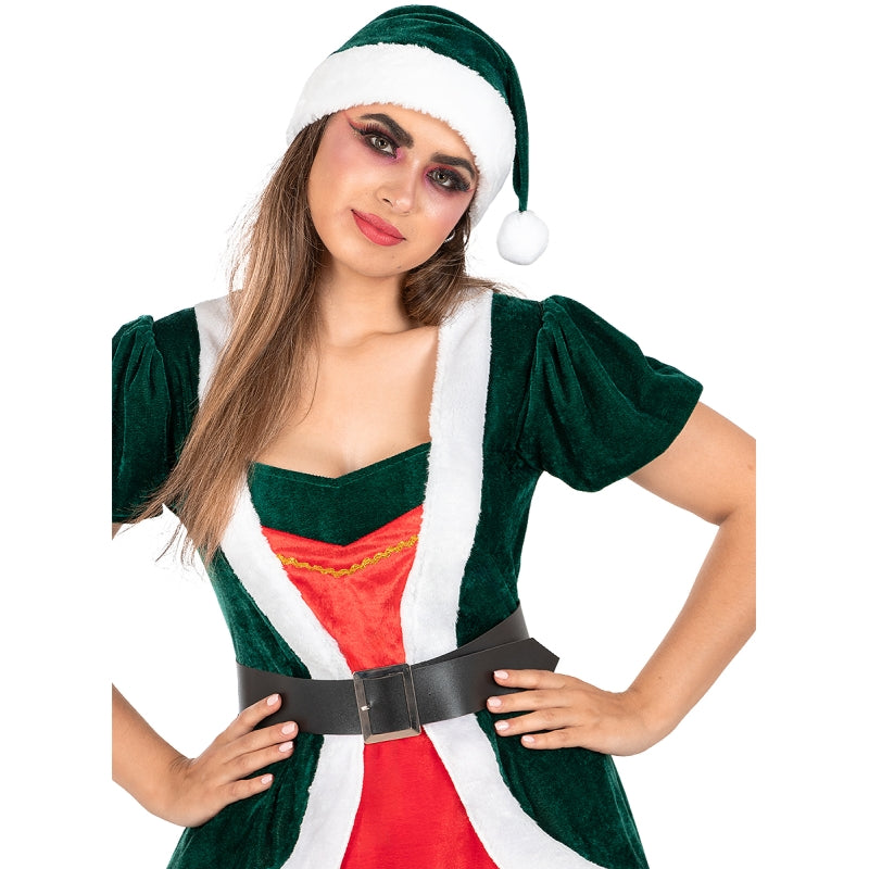 Disfraz de Elfa Navideña Sexy para mujer Detalle