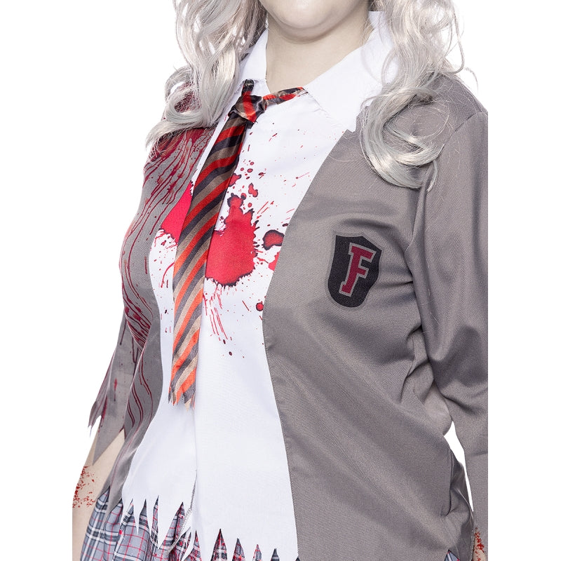 Disfraz de Colegiala Zombie para mujer Detalle Bis