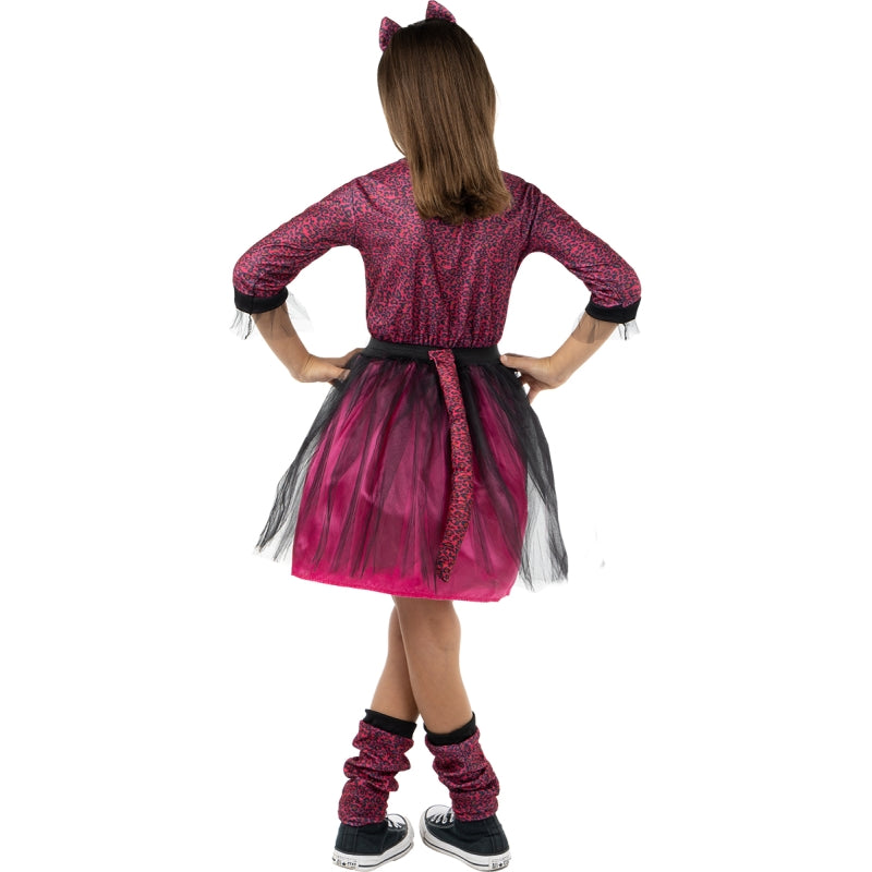 Disfraz de Leopardo Rosa para niña Espalda