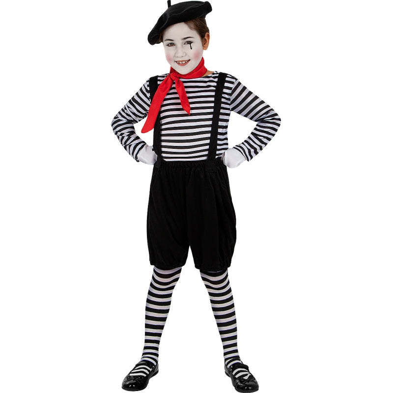 Disfraz de Mimo para niña Bis