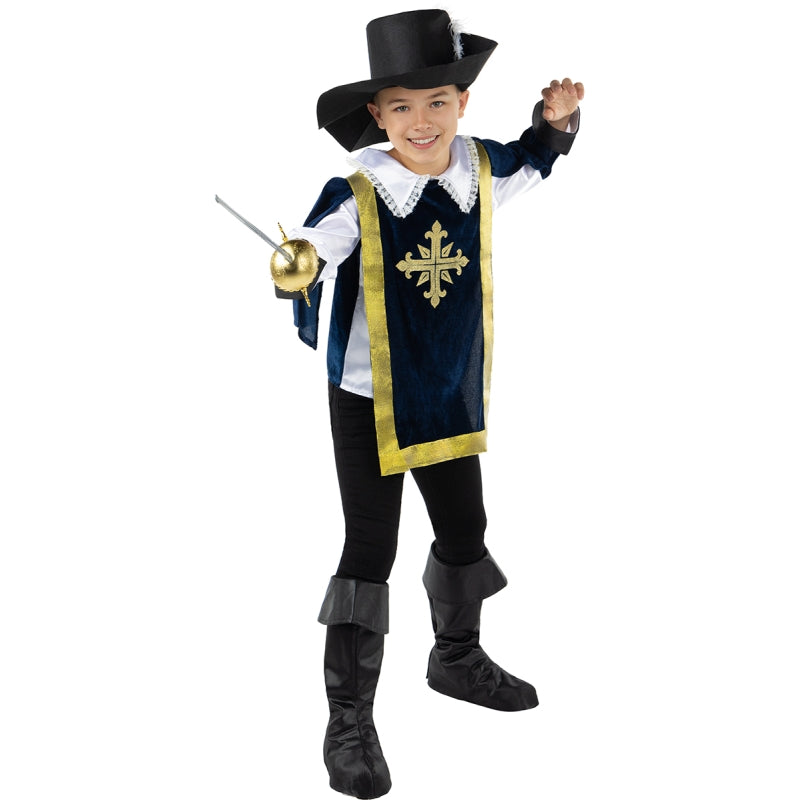 Disfraz de Mosquetero Azul para niño