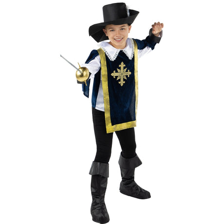 Disfraz de Mosquetero Azul para niño