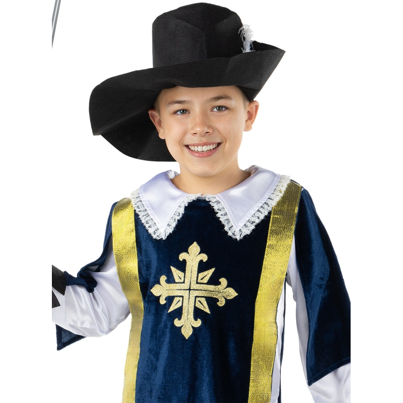 Disfraz de Mosquetero Azul para niño Detalle
