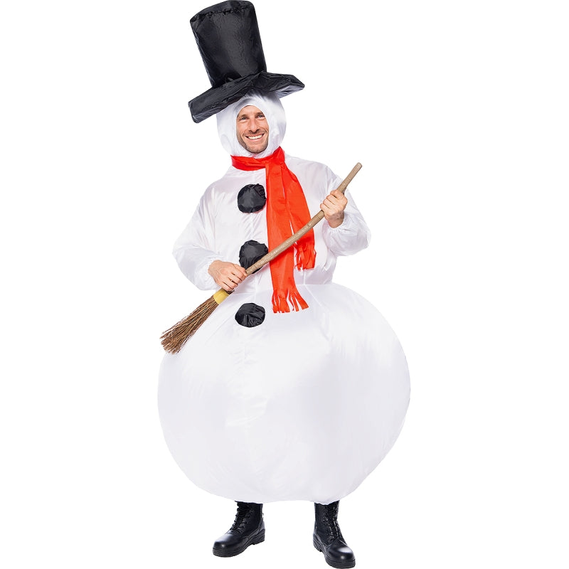 Disfraz de Muñeco de Nieve Clásico Hinchable adulto unisex Detalle