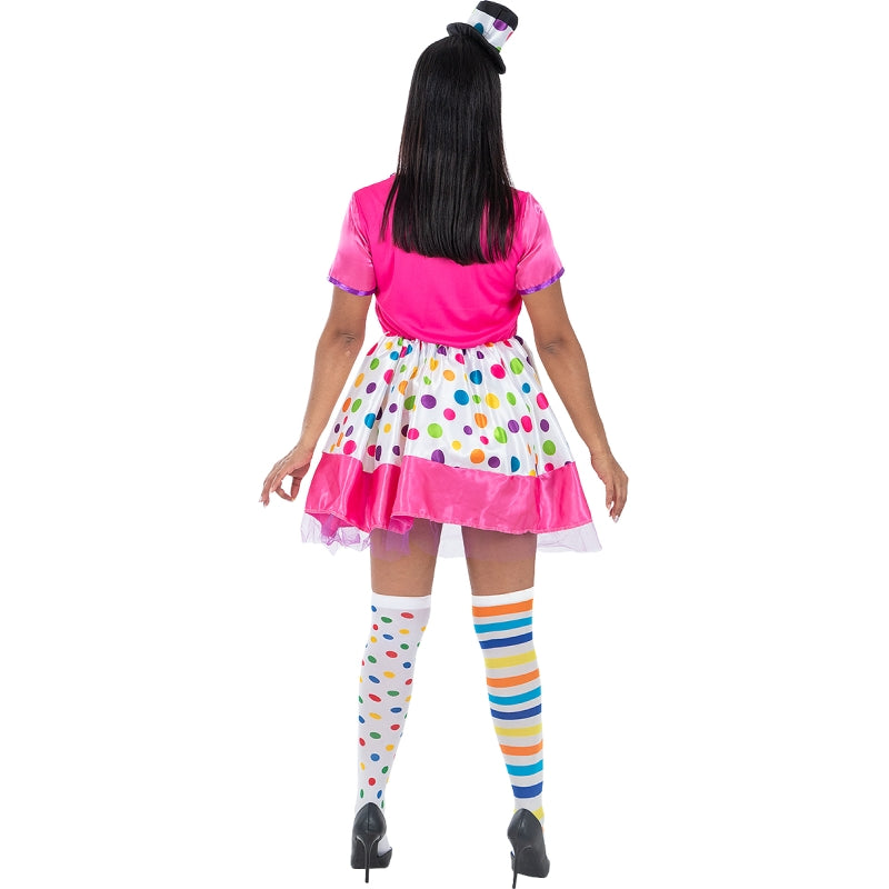 Disfraz de Payasa Happy para mujer Espalda