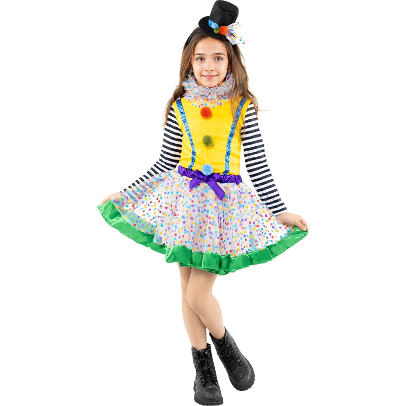 Disfraz de Payasa Deluxe con tul para niña Bis