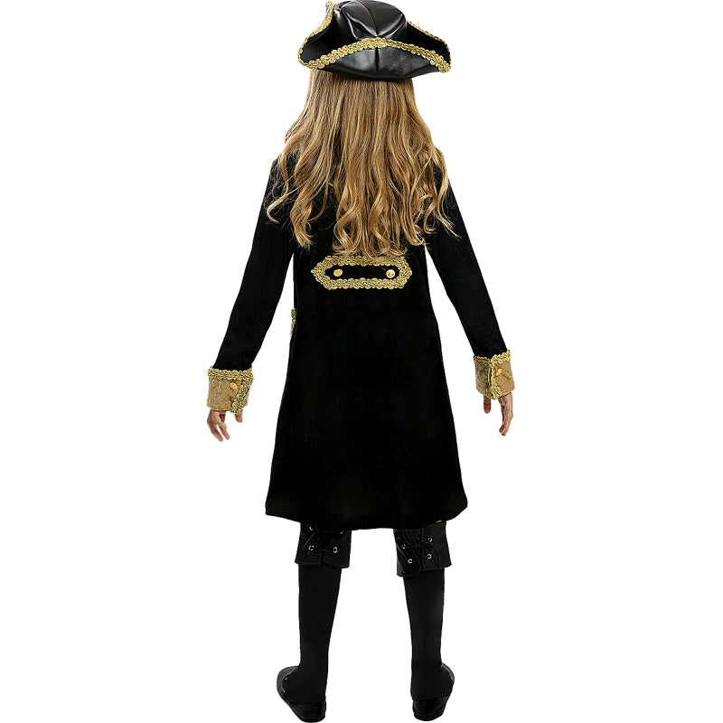 Disfraz de Pirata deluxe Colonial Collection para niña Espalda