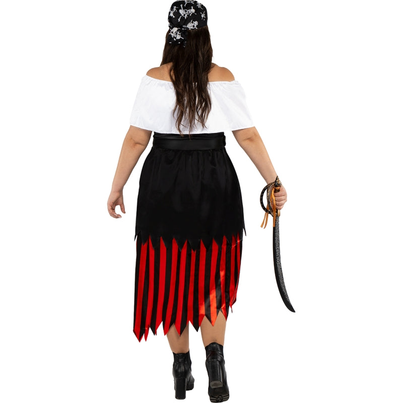 Disfraz de Pirata Colección Bucanero para mujer Espalda Talla Grande
