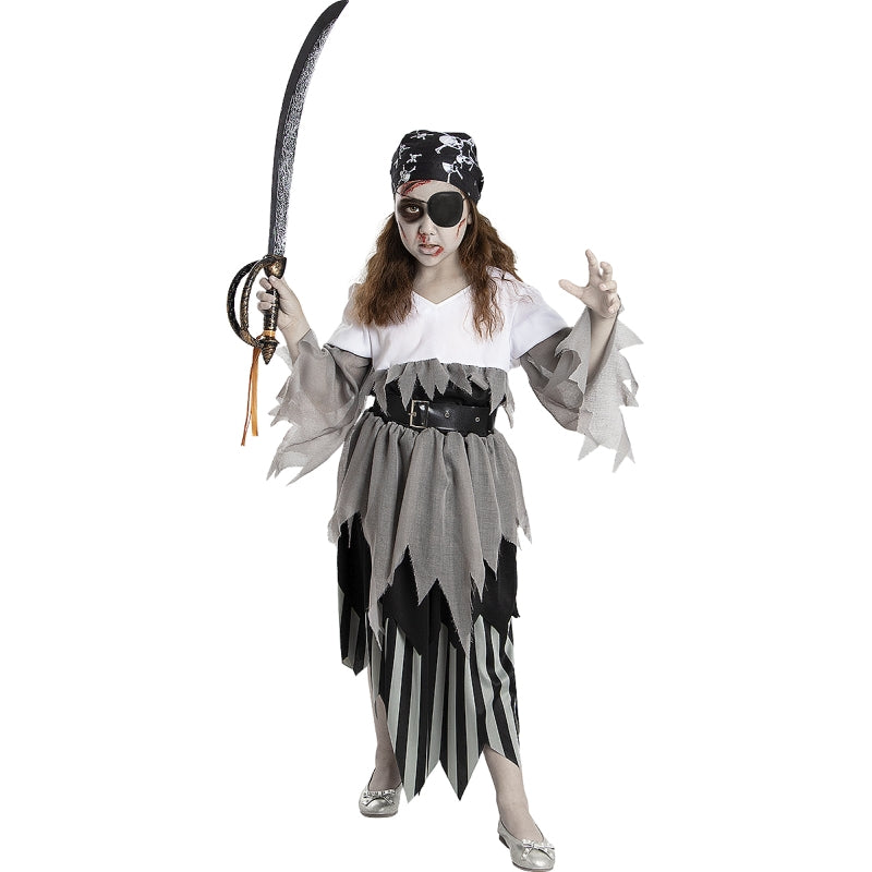 Disfraz de Pirata Zombie para niña