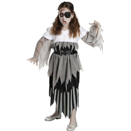 Disfraz de Pirata Zombie para niña Bis