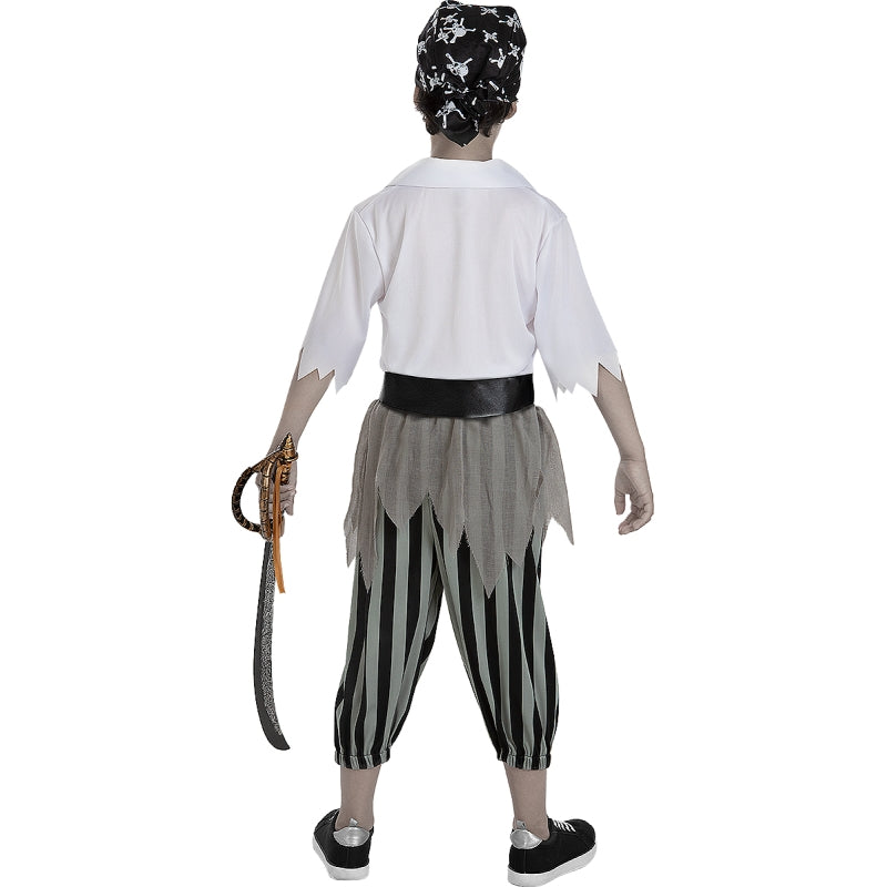 Disfraz de Pirata Zombie para niño Espalda