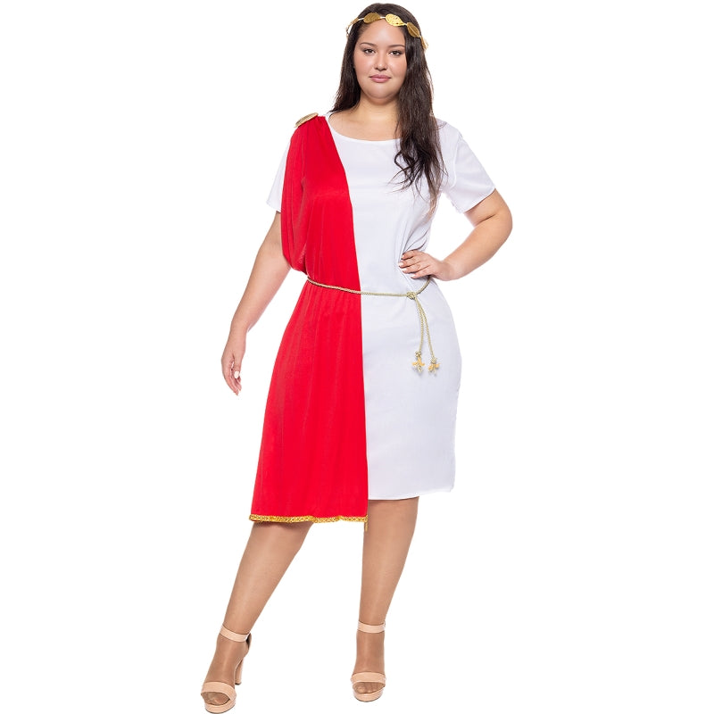 Disfraz de Romana Corto para mujer Talla Grande
