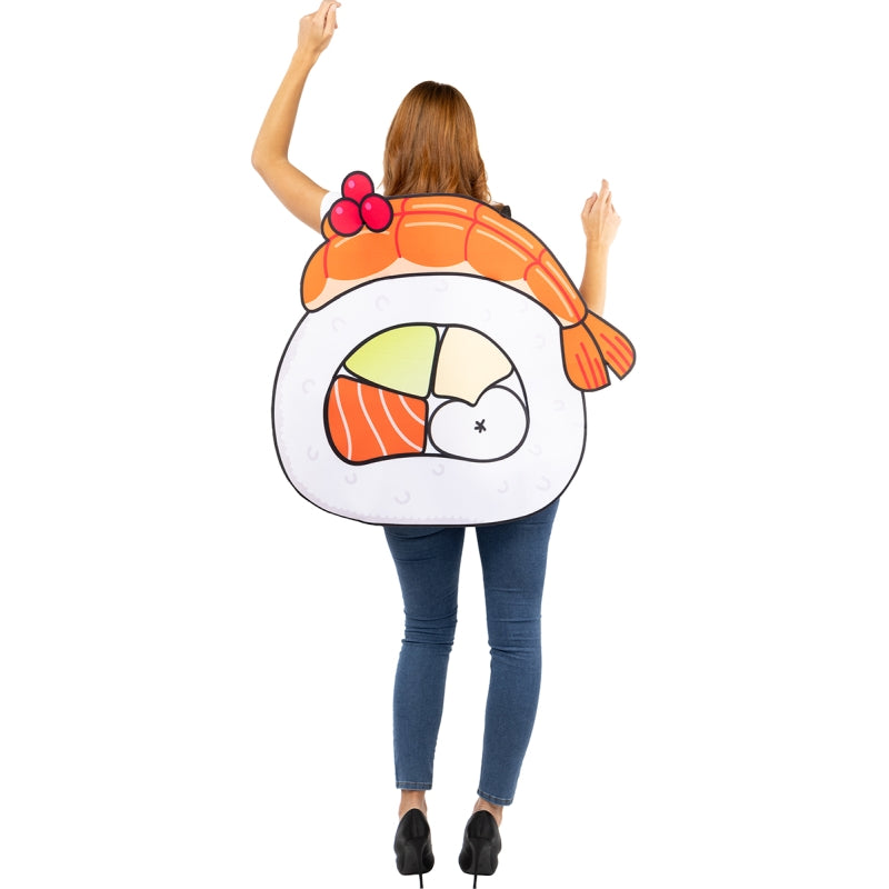 Disfraz de Sushi con Gamba adulto unisex Espalda