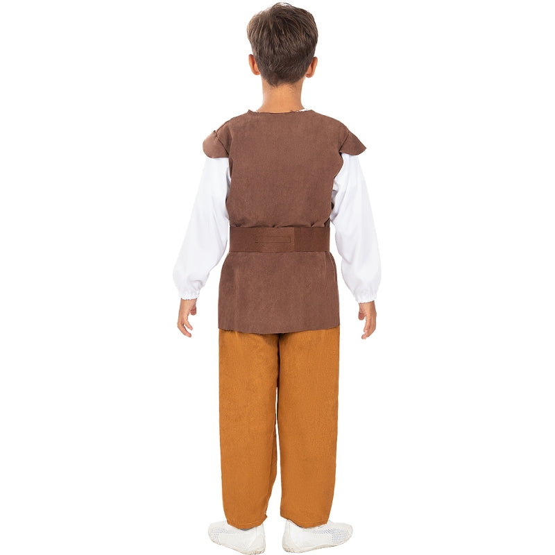 Disfraz de Tabernero de la Edad Media para niño Espalda