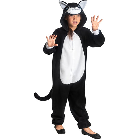 Disfraz de Gato Negro Kigurumi infantil Bis
