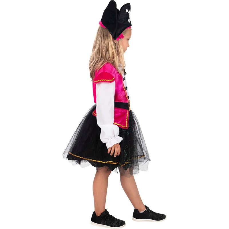 Disfraz de Pirata Rosa con Tul para niña Perfil
