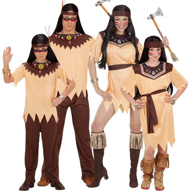 Disfraces Indios Económicos para grupos y familias