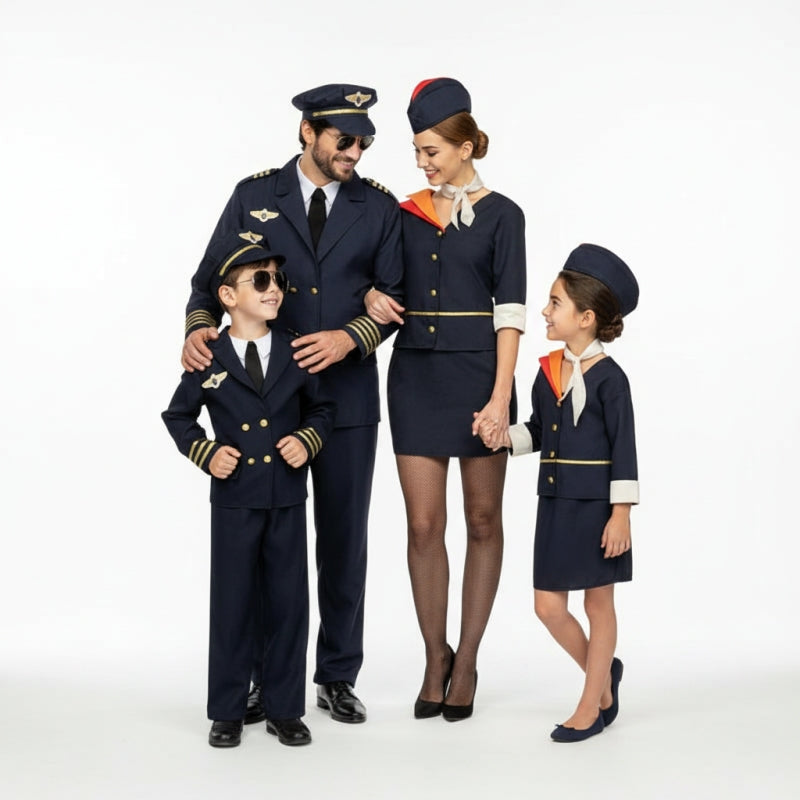 Gruppe von Piloten und Flugbegleiterinnen