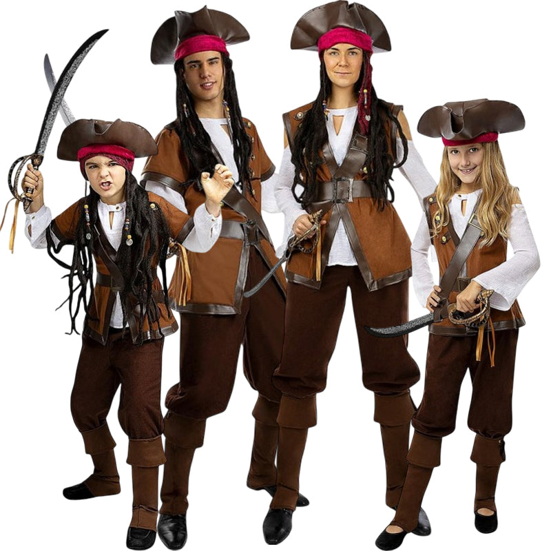 Disfraces Piratas Colección Caribe para grupos y familias