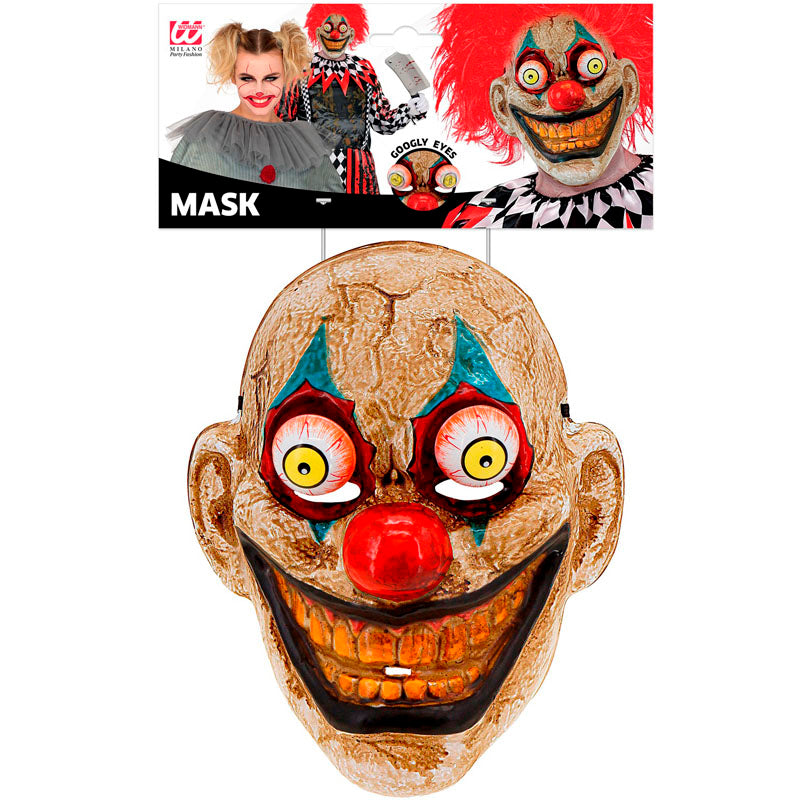 Máscara Payaso Asesino con ojos desorbitados Packaging