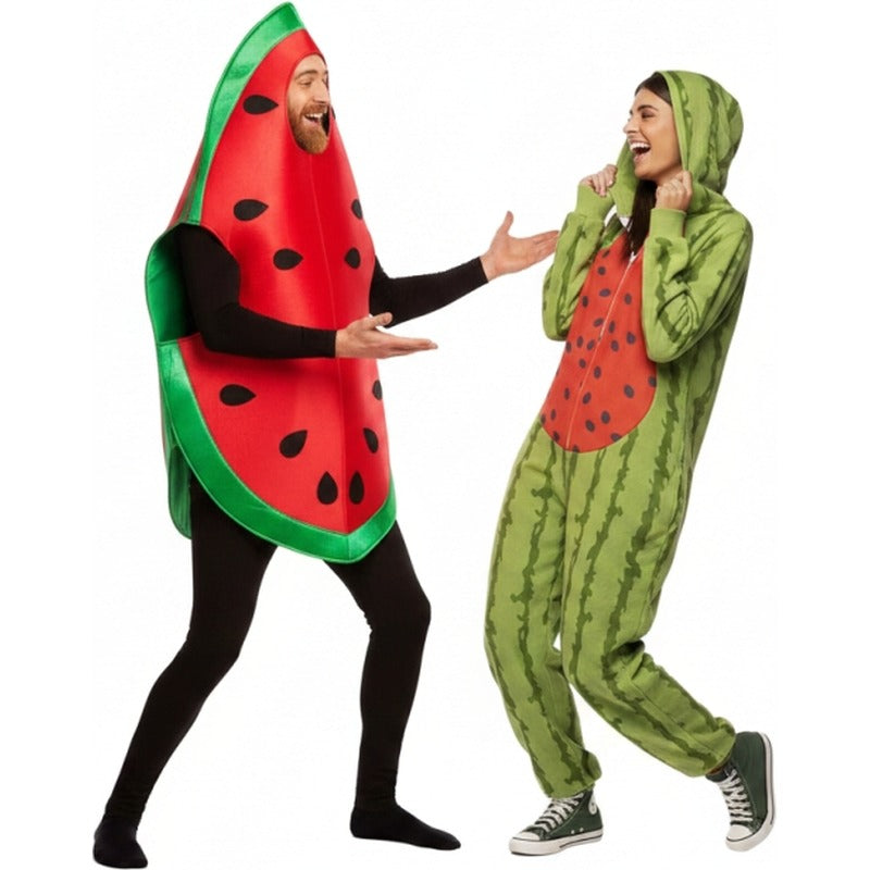 Wassermelonen Paarkostüm für Erwachsene