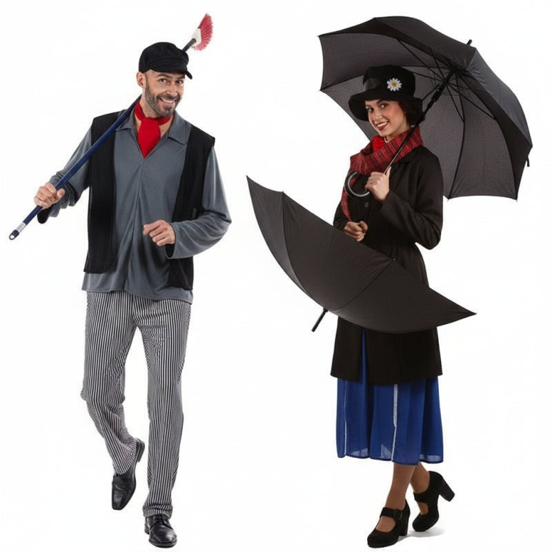 Mary Poppins und Schornsteinfeger Paarkostüm für Erwachsene