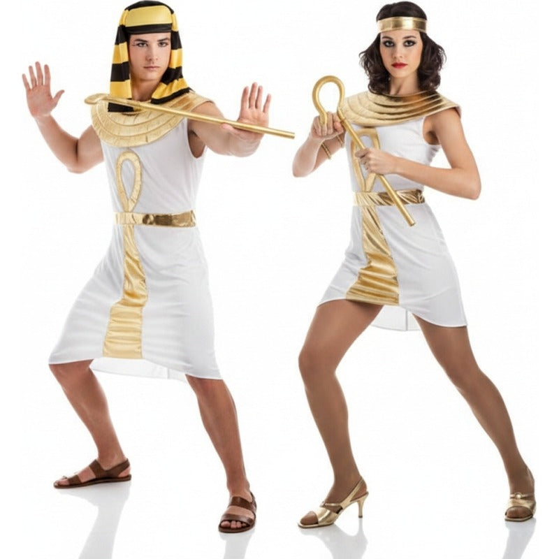 Goldene Ägypter Paarkostüm für Erwachsene